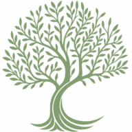 Logotipo de Centro Kiroma, centro de belleza en Rubí: un árbol estilizado en verde