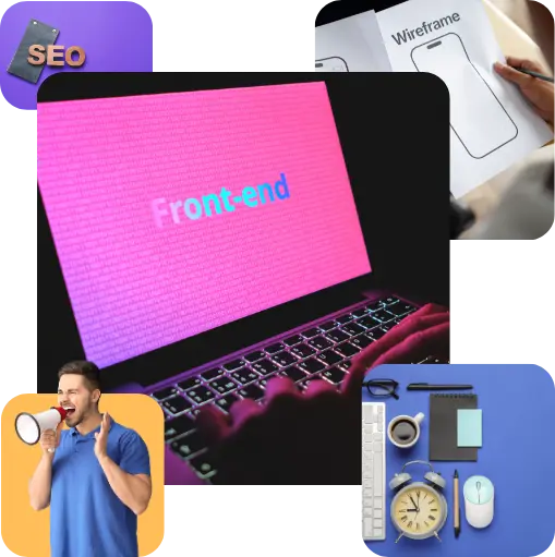 CTA Diseño Web en Sabadell | SenshiCode Diseño web profesional en Sabadell — laptop y elementos digitales modernos