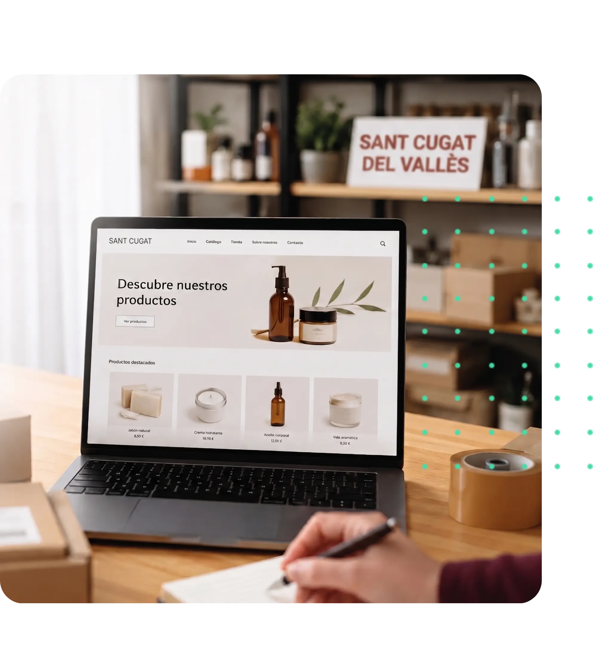 Tienda online diseñada para empresa de Sant Cugat del Vallès — ecommerce de productos naturales
