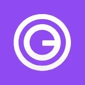 Logotipo anterior de guerrerocode.net: una G blanca dentro de círculos concéntricos, sobre fondo lila